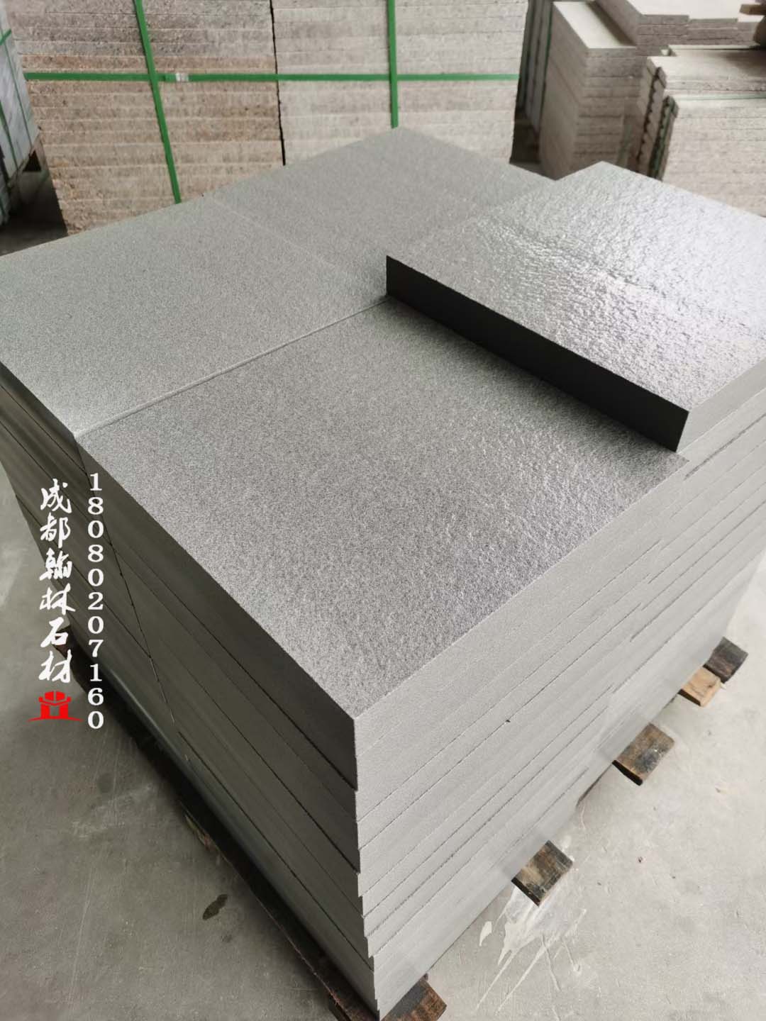 生產(chǎn)廠家灰白色幕墻石板，火燒面，四川磨拋光面 